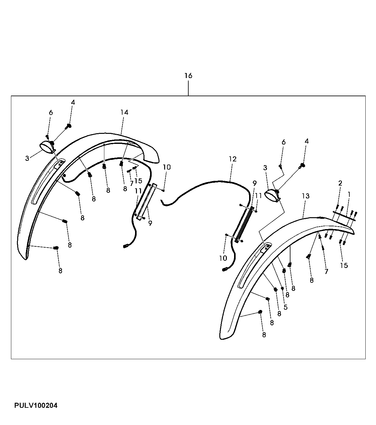 FENDER EXTENSION KIT, OPEN OPERATOR'S STATION