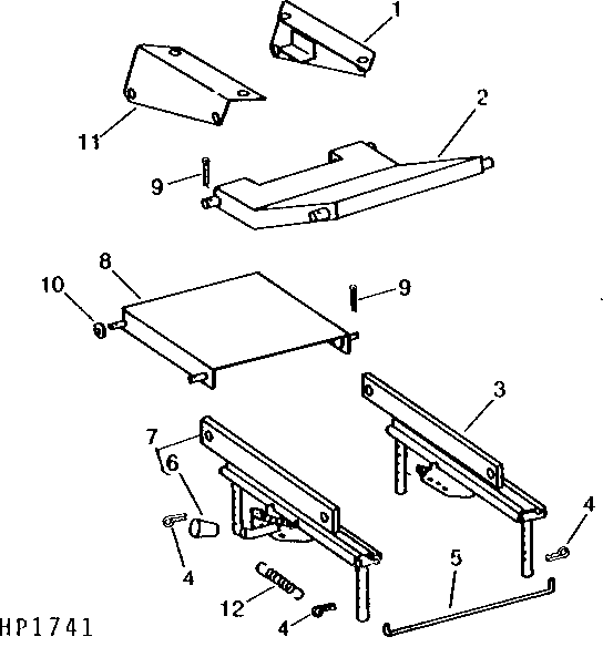SEAT SUPPORTS FOR OPERATOR'S PLATFORM ( - 212800)