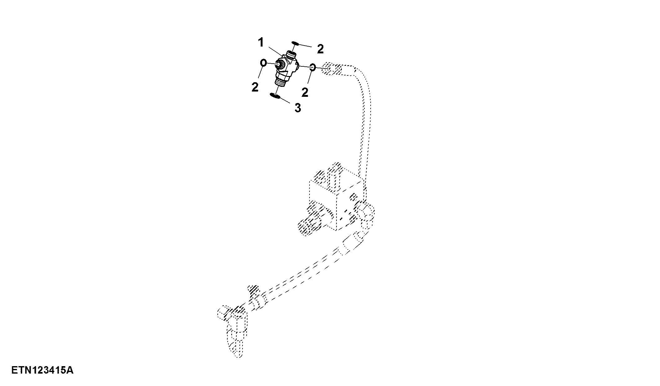 Valve Stack Cross Fitting, W/O Grain Tank Doors