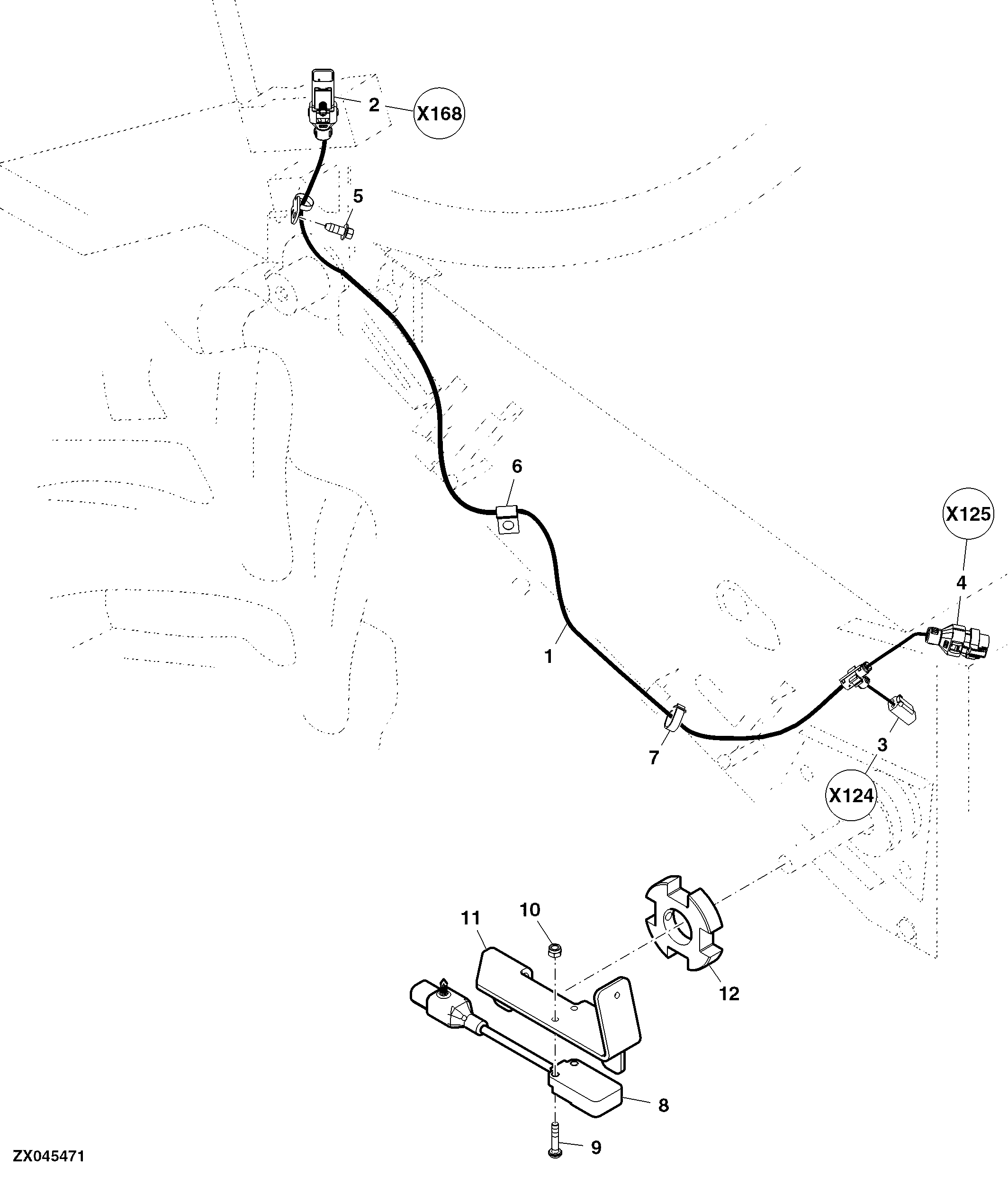 Feeder House Drive Shaft, Speed Sensor For Header Control (HillMaster)