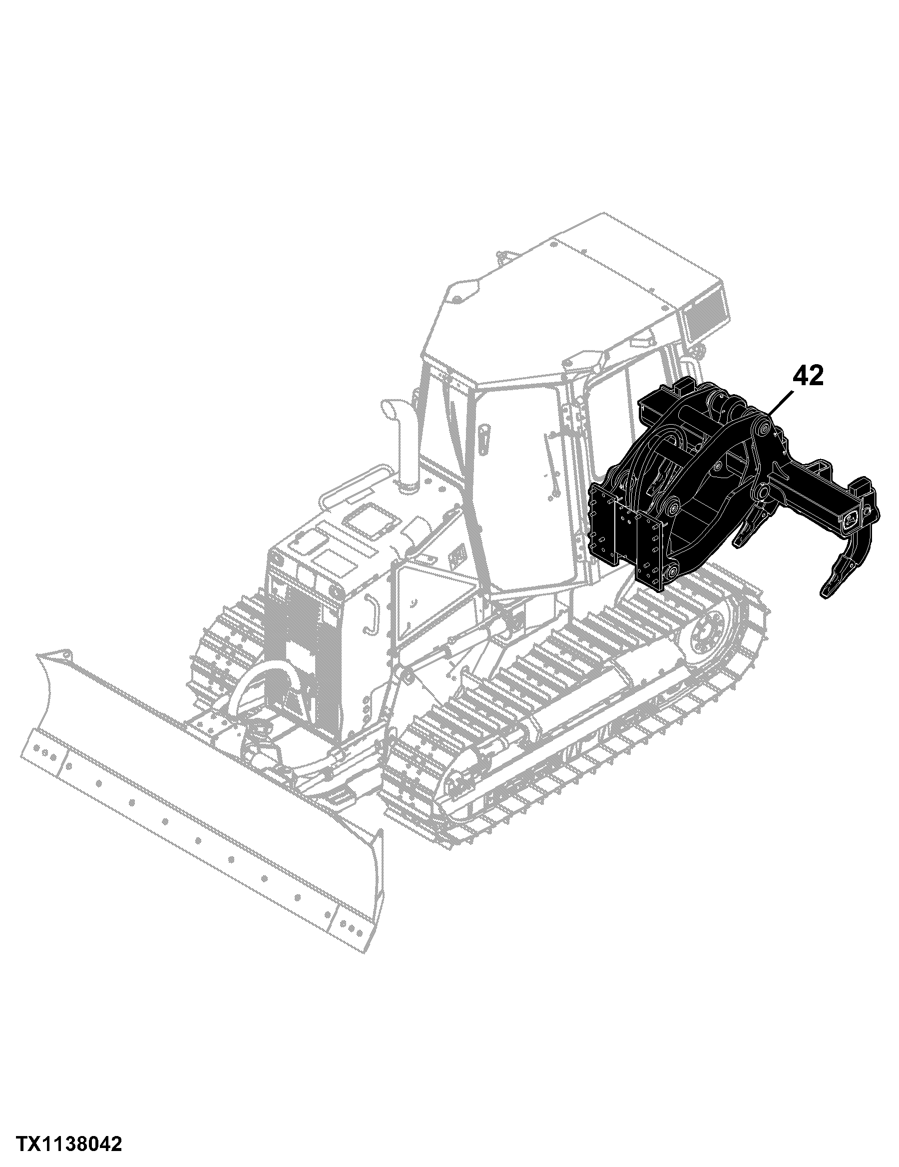 650K Crawler Dozer (PIN: 1T0650KX_ _E216396 - 275533) Engine 4045HT070