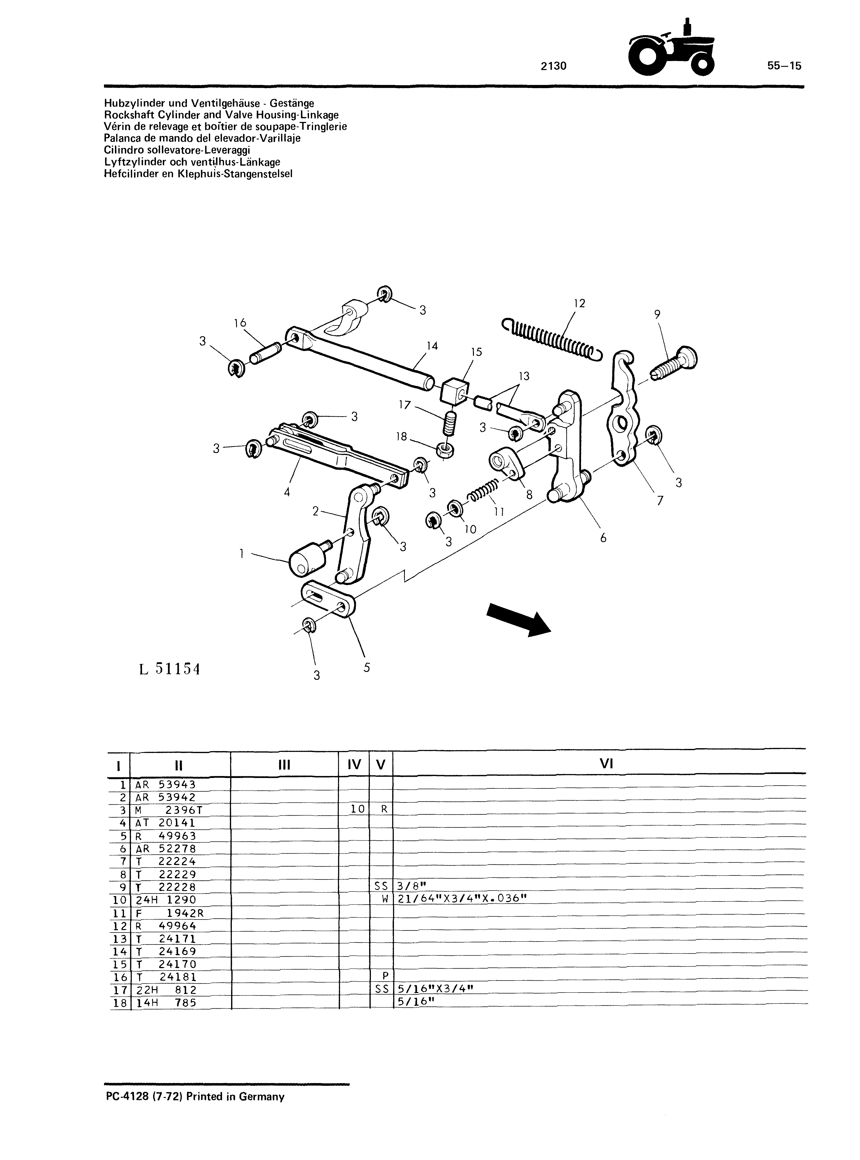 Rockshaft Cylinder and Valve Housing-Linkage