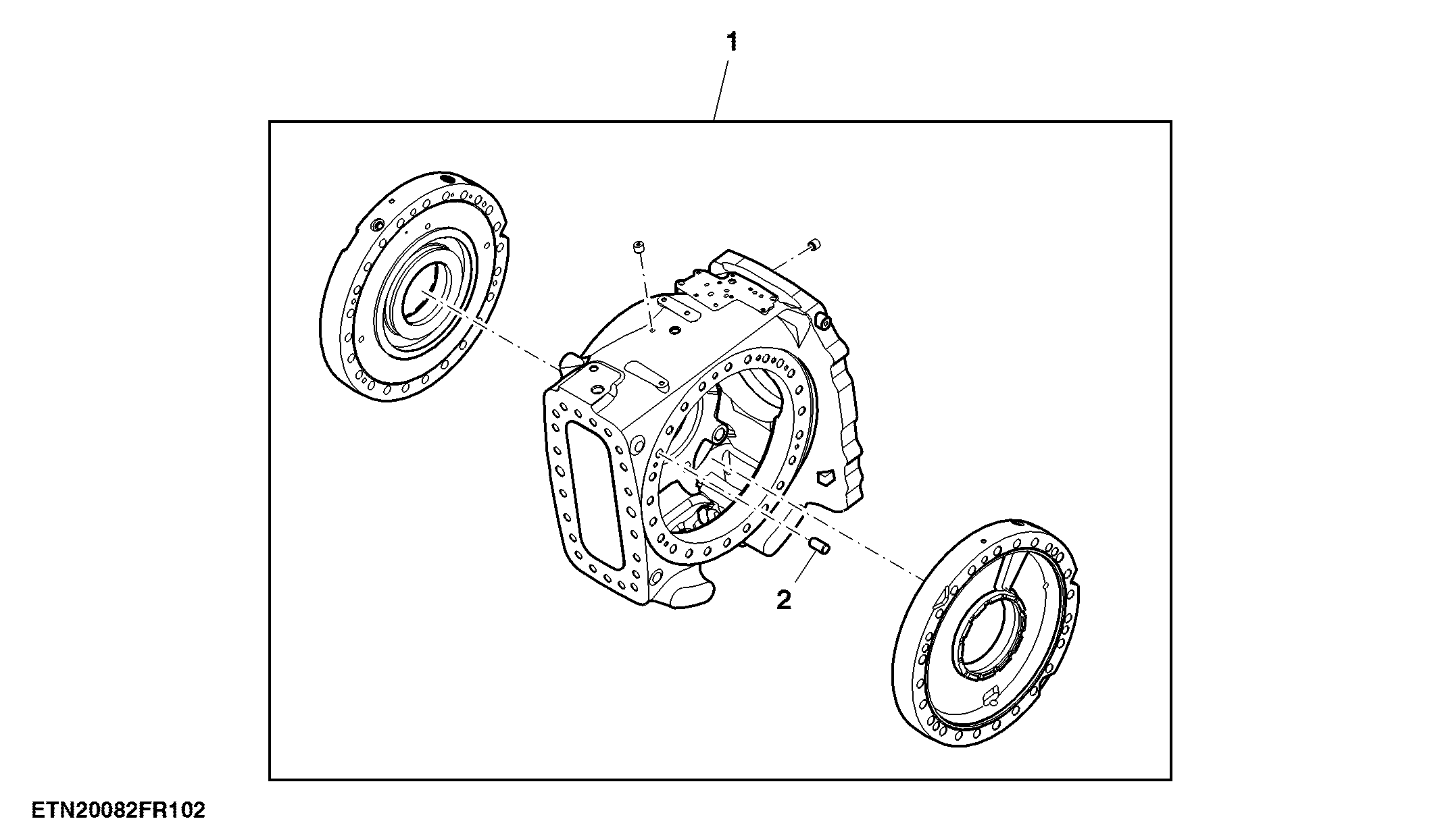 Front Differential Case, Double Reduction (2/2) ( - 056100)
