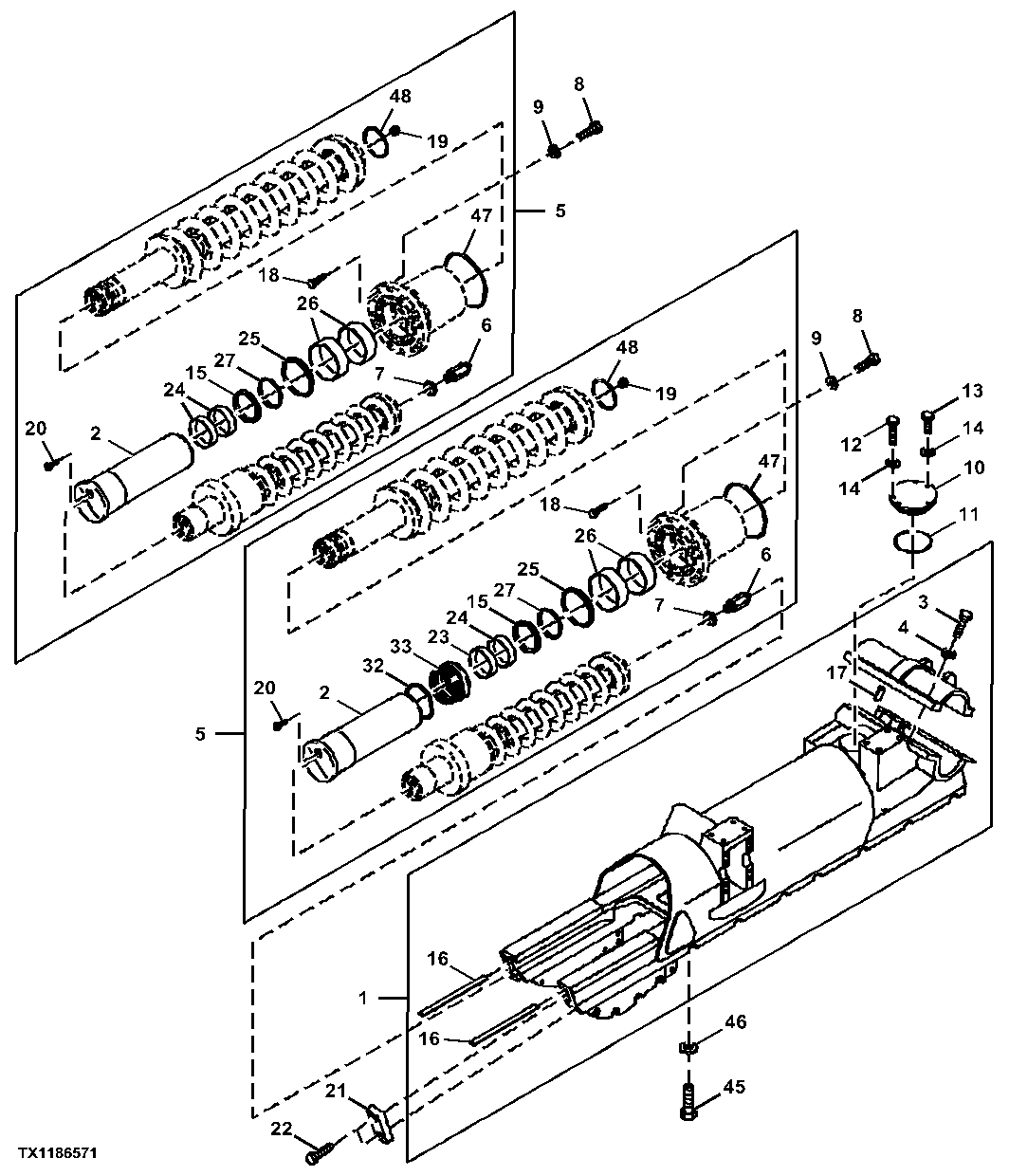 TRACK FRAME AND TRACK CHAIN TENSION ADJUSTER