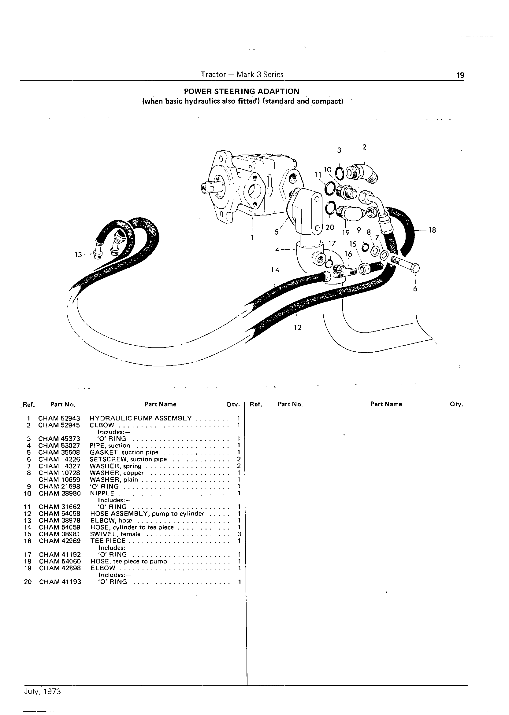 Power Steering Adaption (when basic hydraulics fitted)