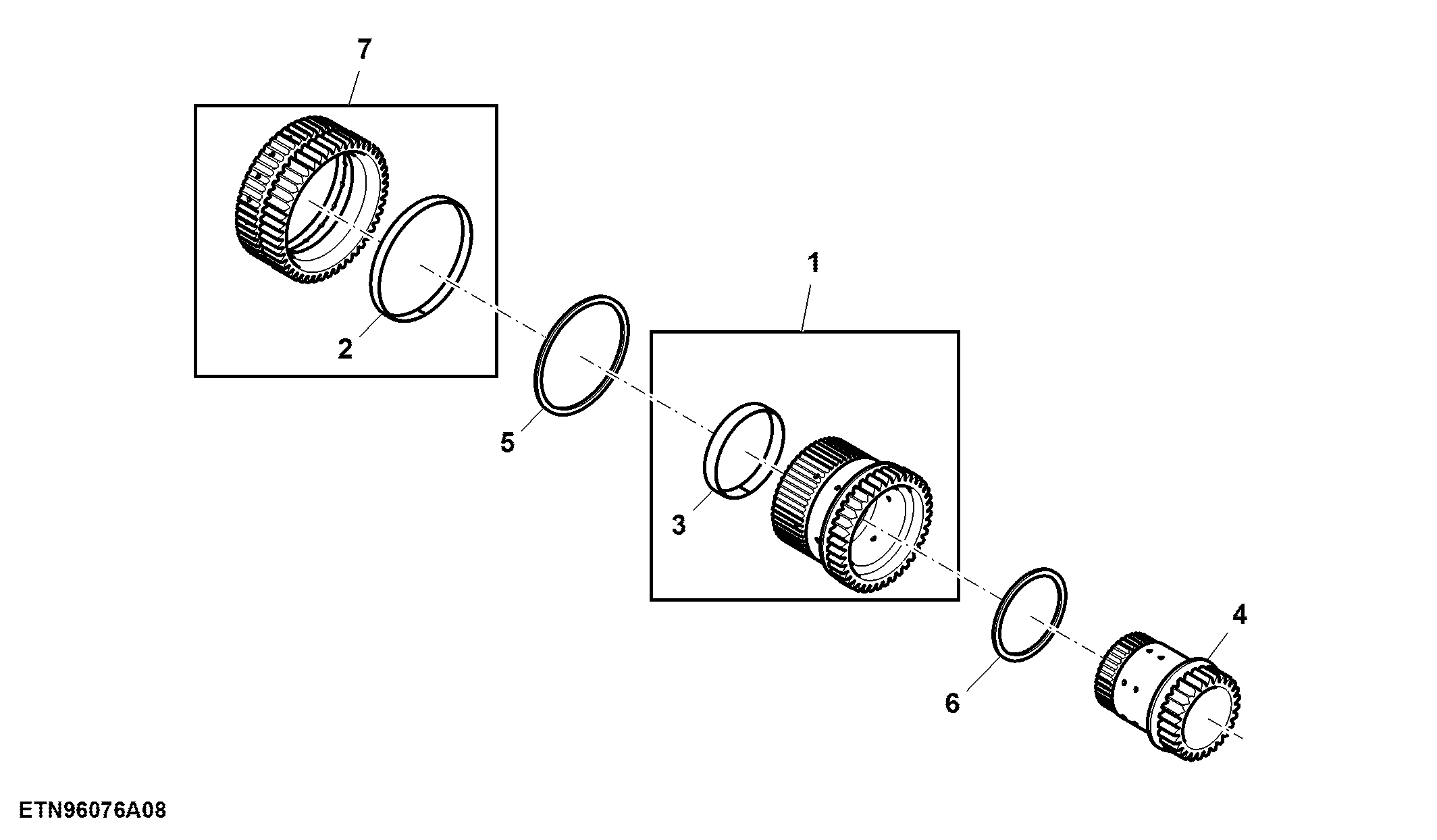 Sun Gears, PowrQuad™, W/ Mechanical Reverser Control