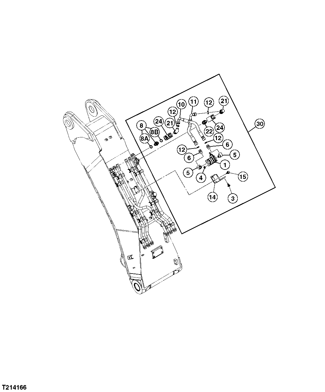 AUXILIARY HYDRAULIC FIELD KIT (HAMMER) (TWO PIECE BOOM)