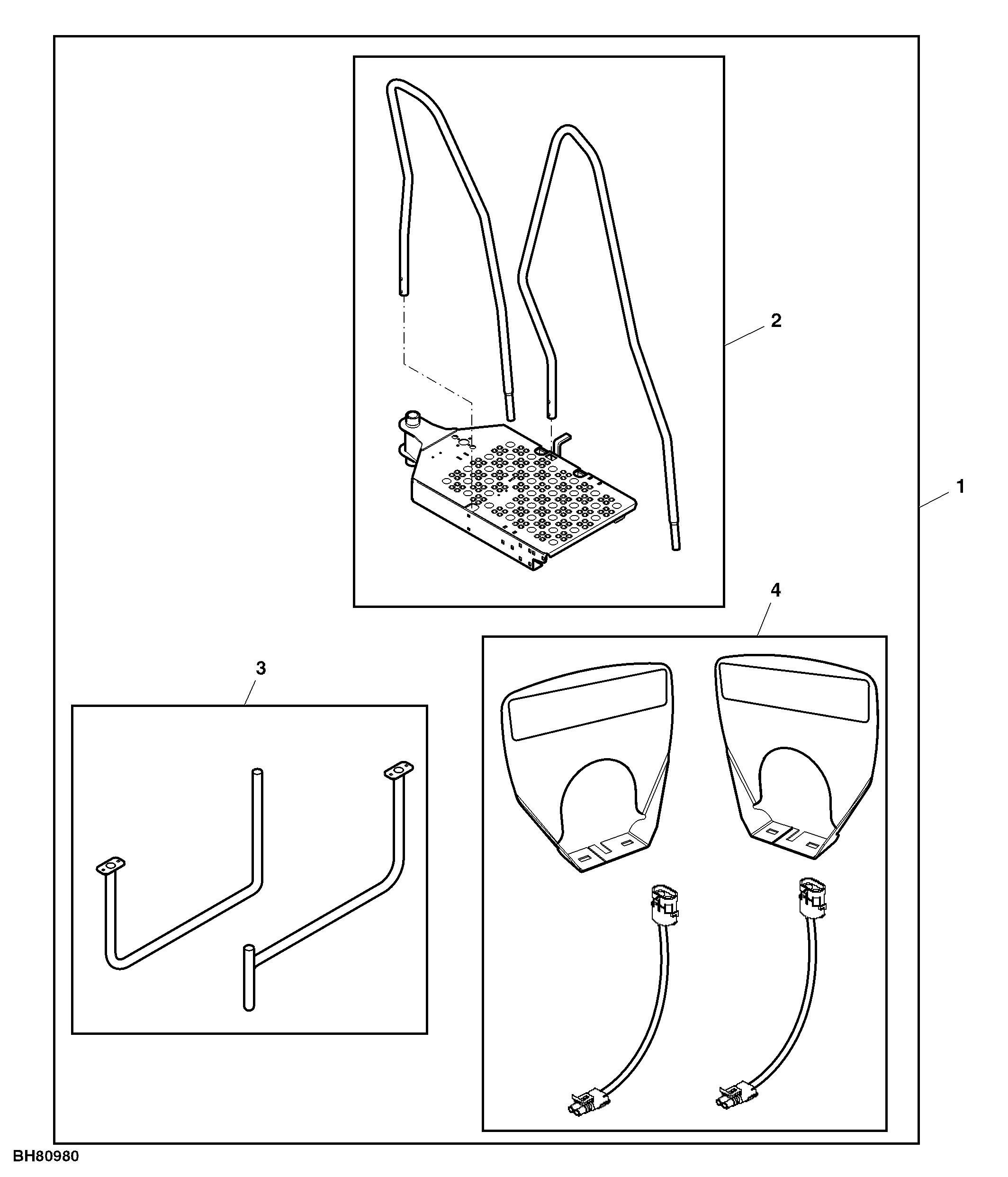 Ladder Extension, 37 in. (940 mm), Attachment