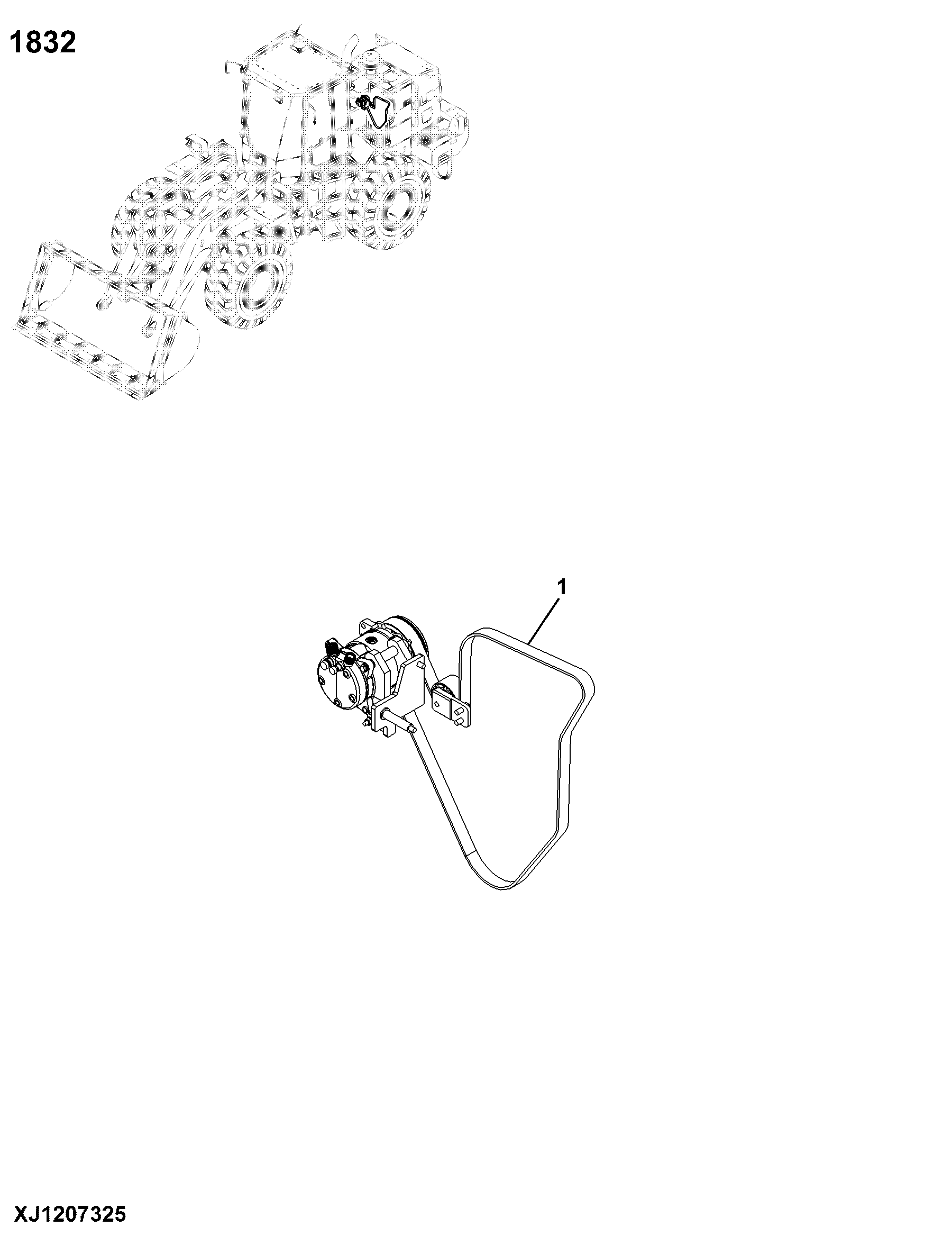 1832 Air Conditioning System Compressor and Drive