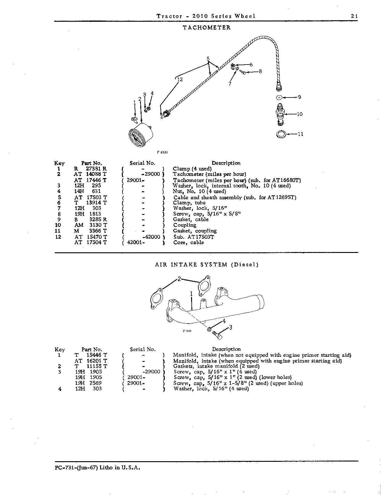 Manifold, intake - diesel