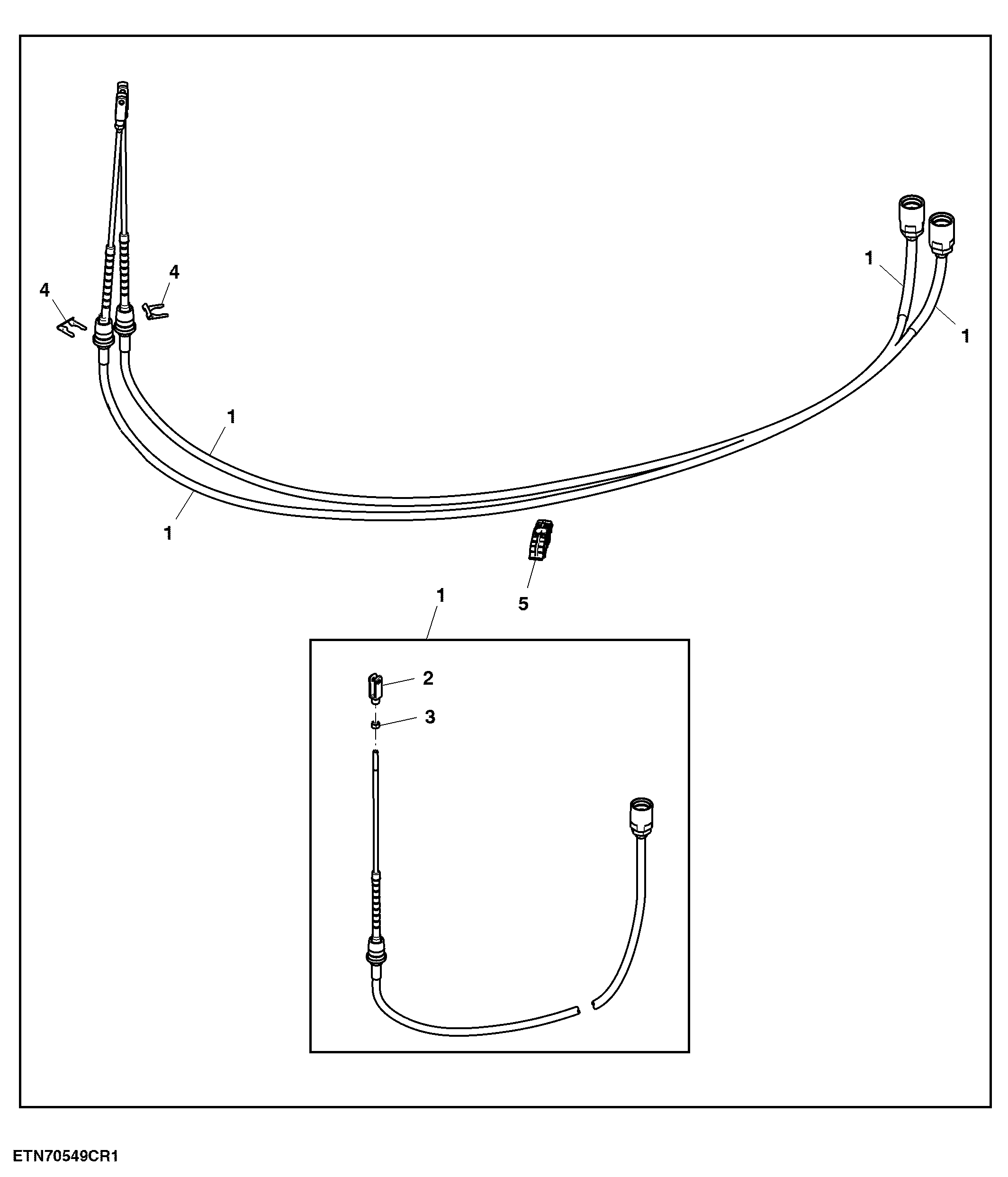 Cable, Lever, Selective Control Valve, 1st, 2nd