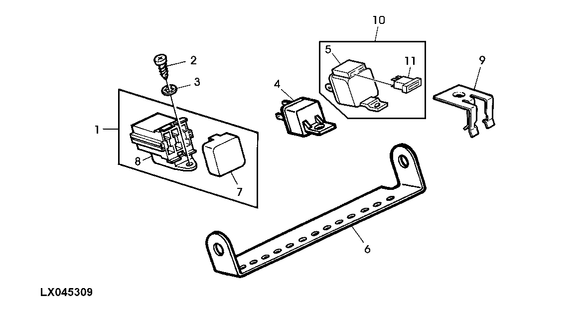 ADDITIONAL FUSE BOX / RELAY / RETAINING STRIP (SG2 CAB)