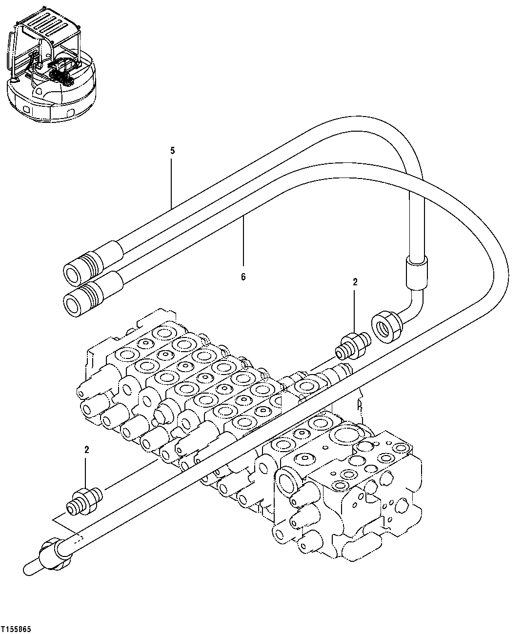 BOOM SWING CONTROL PEDAL HOSES