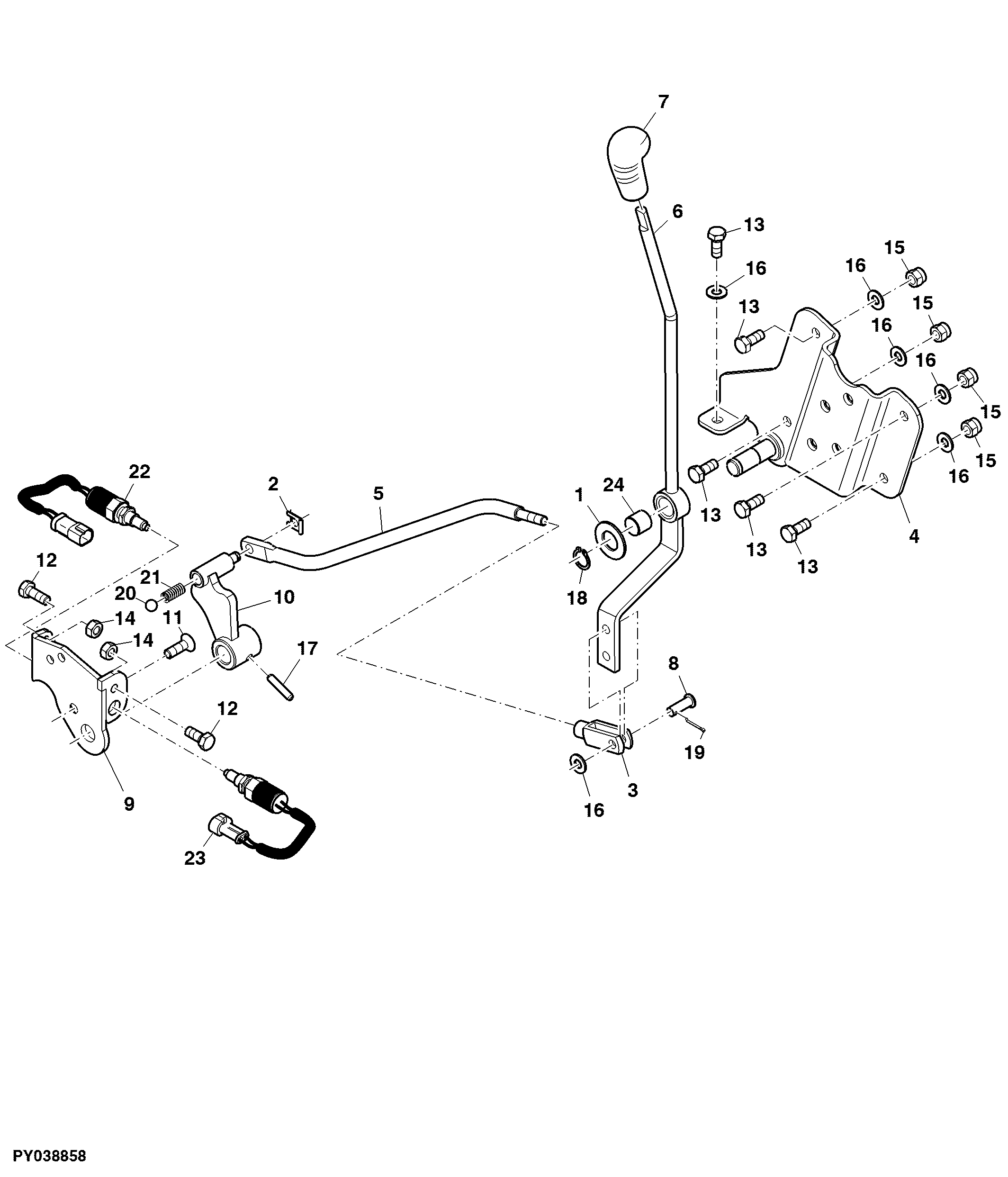 Ground Drive PTO Control, 24+12 Transmission