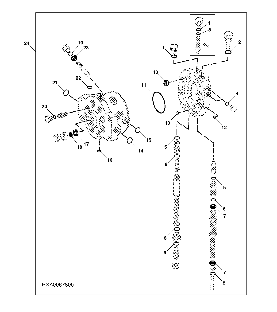 HYDRAULIC PUMP AND STROKE CONTROL VALVE OVERHAUL KIT