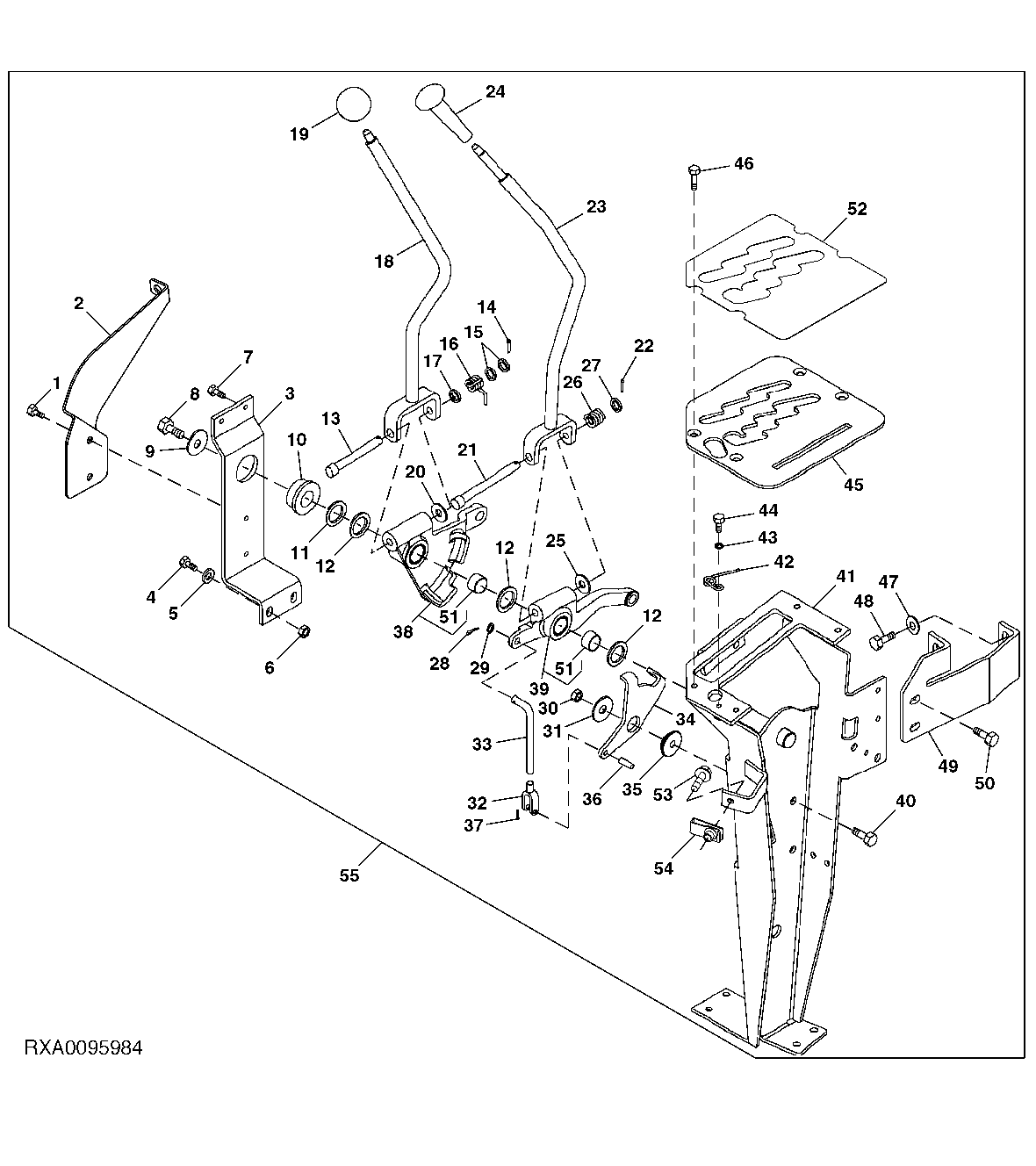 TRANSMISSION SHIFTER CONTROL LEVERS, LINKAGE AND SUPPORT