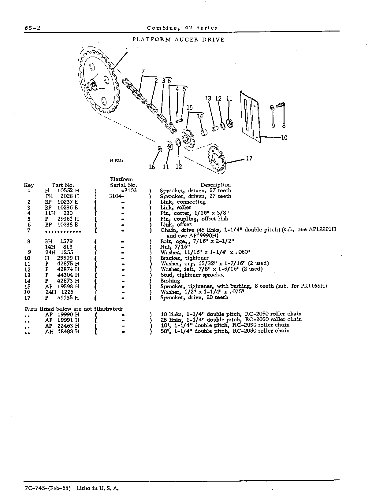 Drives for: Platform auger