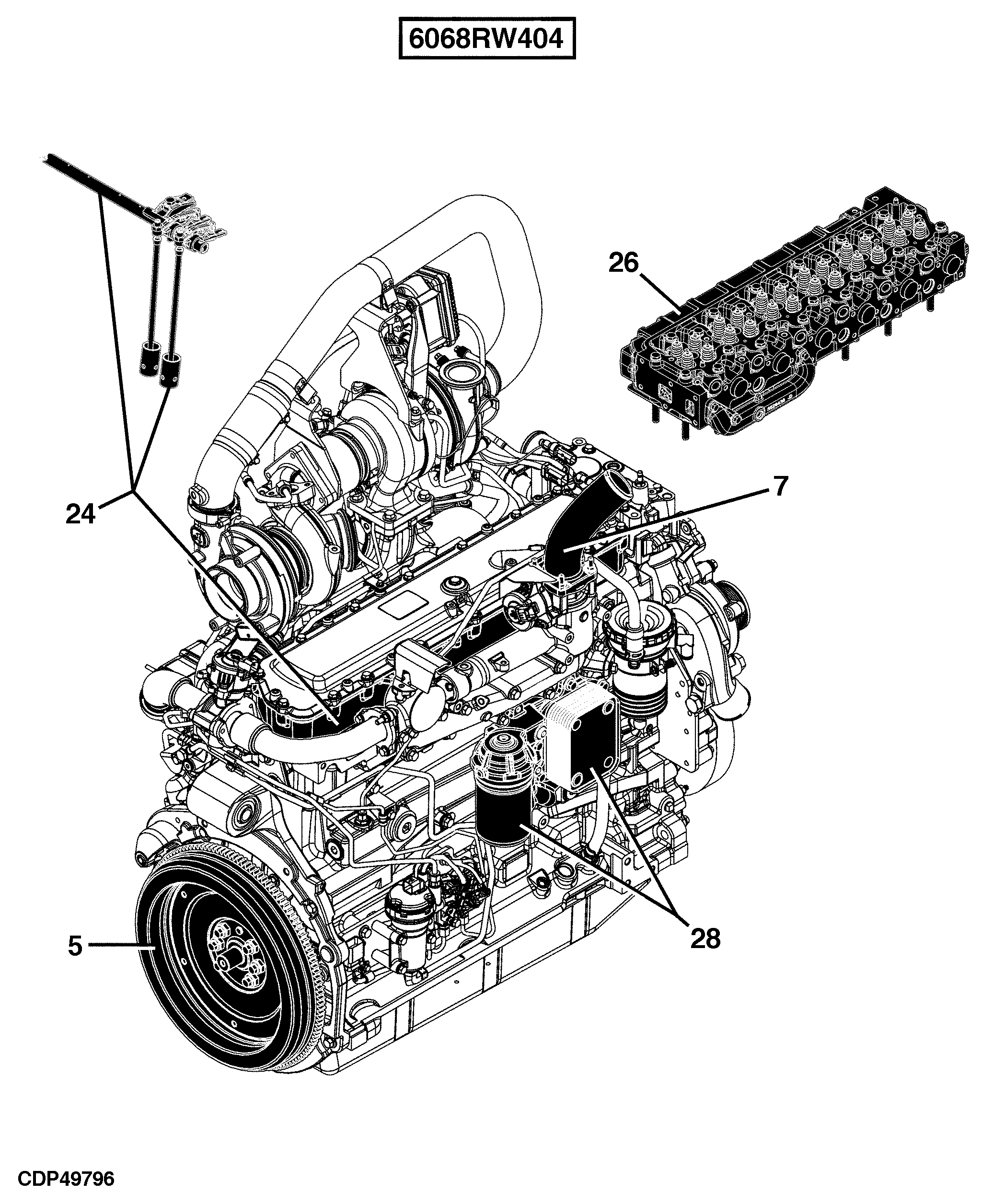 20 Engine 6068RW404-RE542841-RE572125-ETN80286-ETN80287-ETN80288-ETN80289-ETN80290-ETN80291-ETN80292-ETN120541-ETN120544-ETN120545-ETN120547-ETN118828
