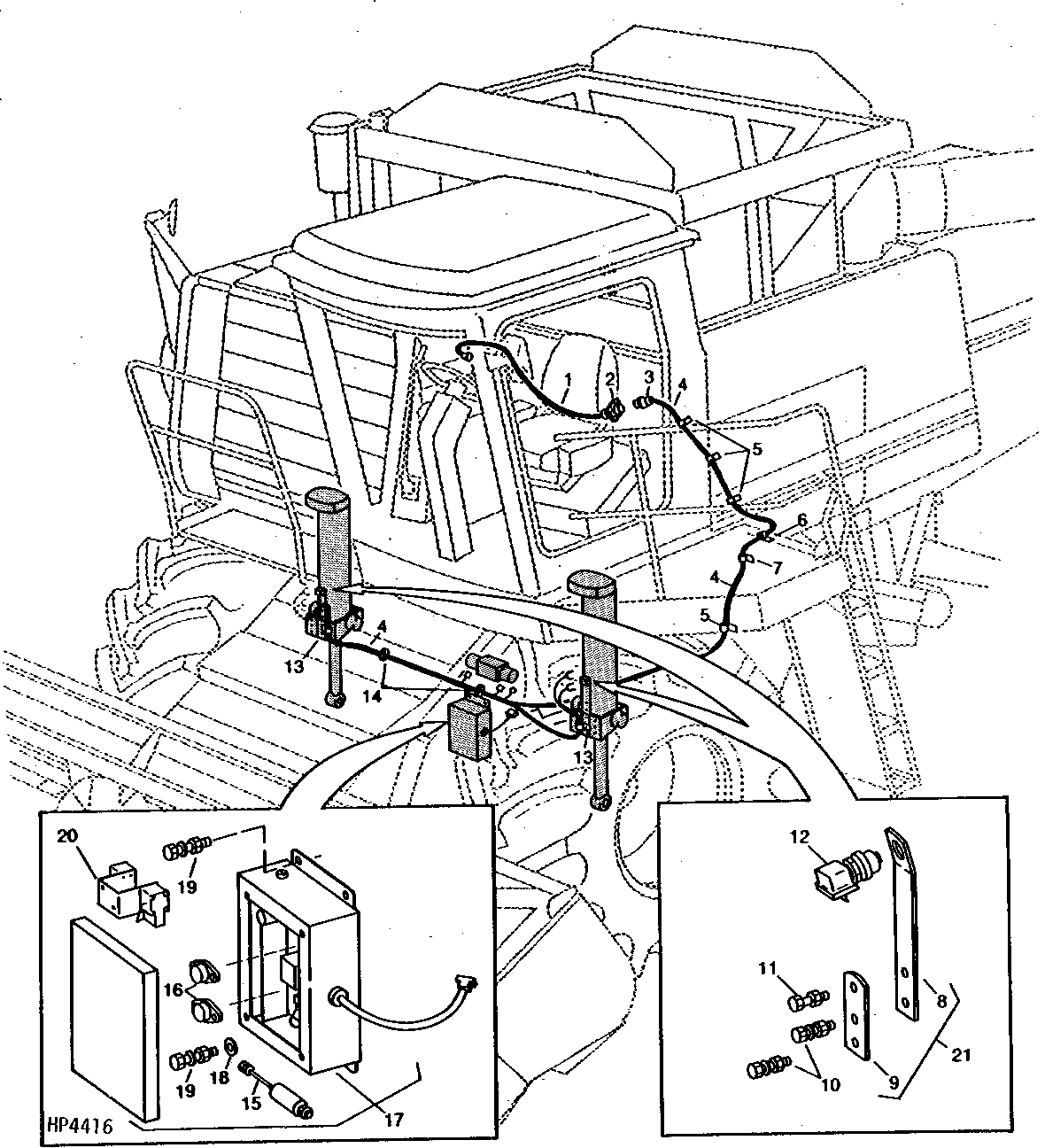 SIDEHILL LEVELING HARNESSES AND CONTROL BOX