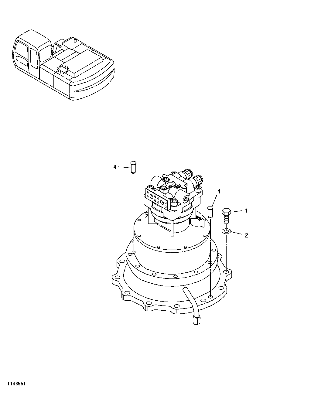 SWING MOTOR AND GEARBOX SUPPORT HARDWARE