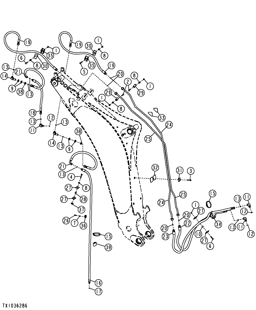 Extension Cylinder Hydraulics (Extendable Dipperstick)