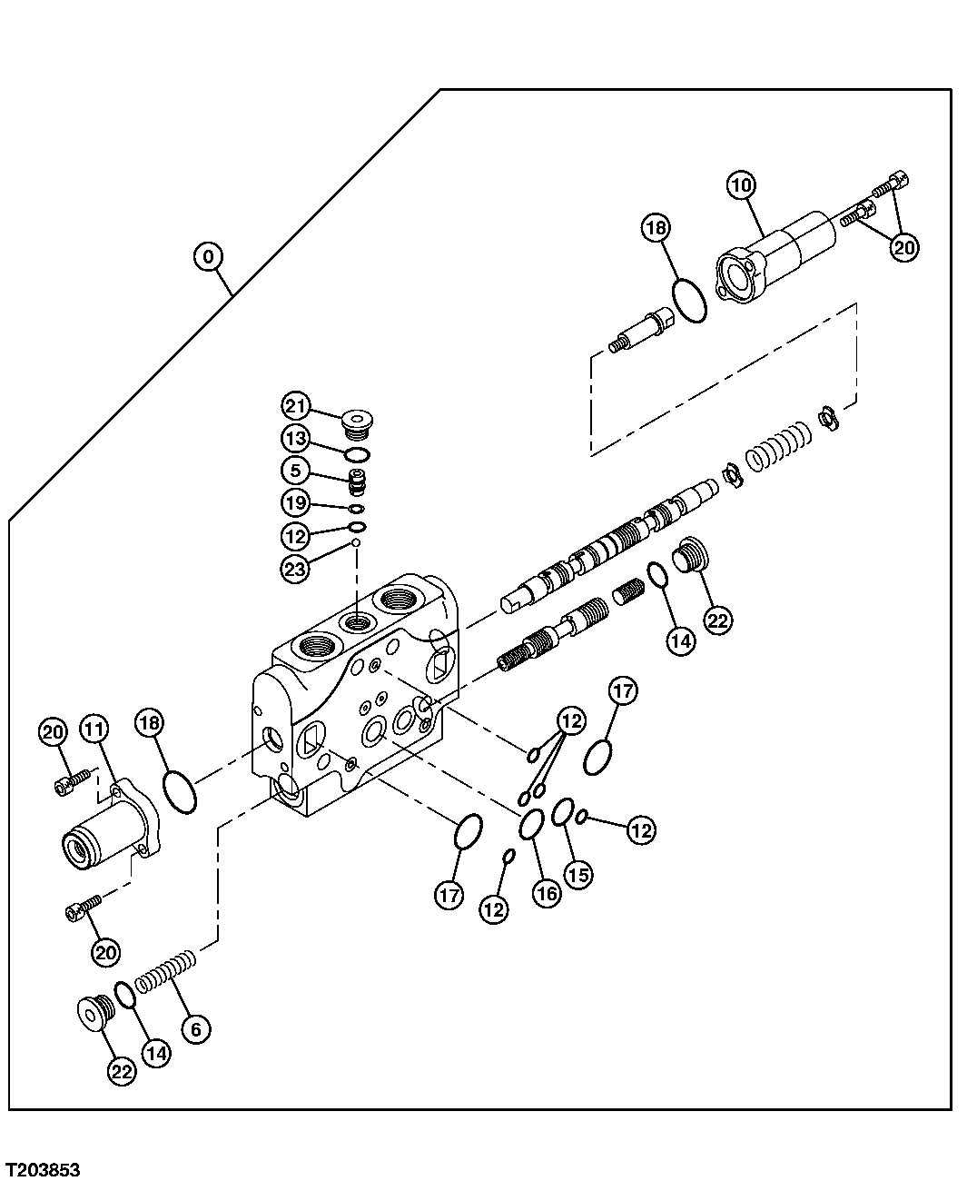 MAIN CONTROL VALVE COMPONENTS - PROPEL SECTIONS(RIGHT AND LEFT)