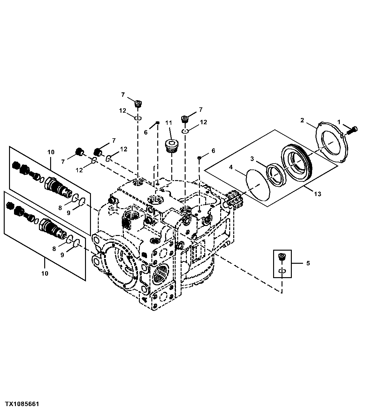 Hydrostatic Front and Rear Pumps Components