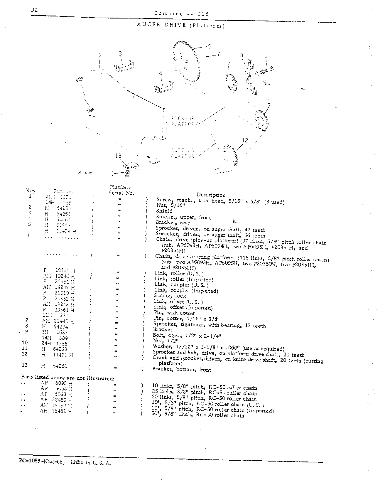 Drives and Separator Shields (Continued)