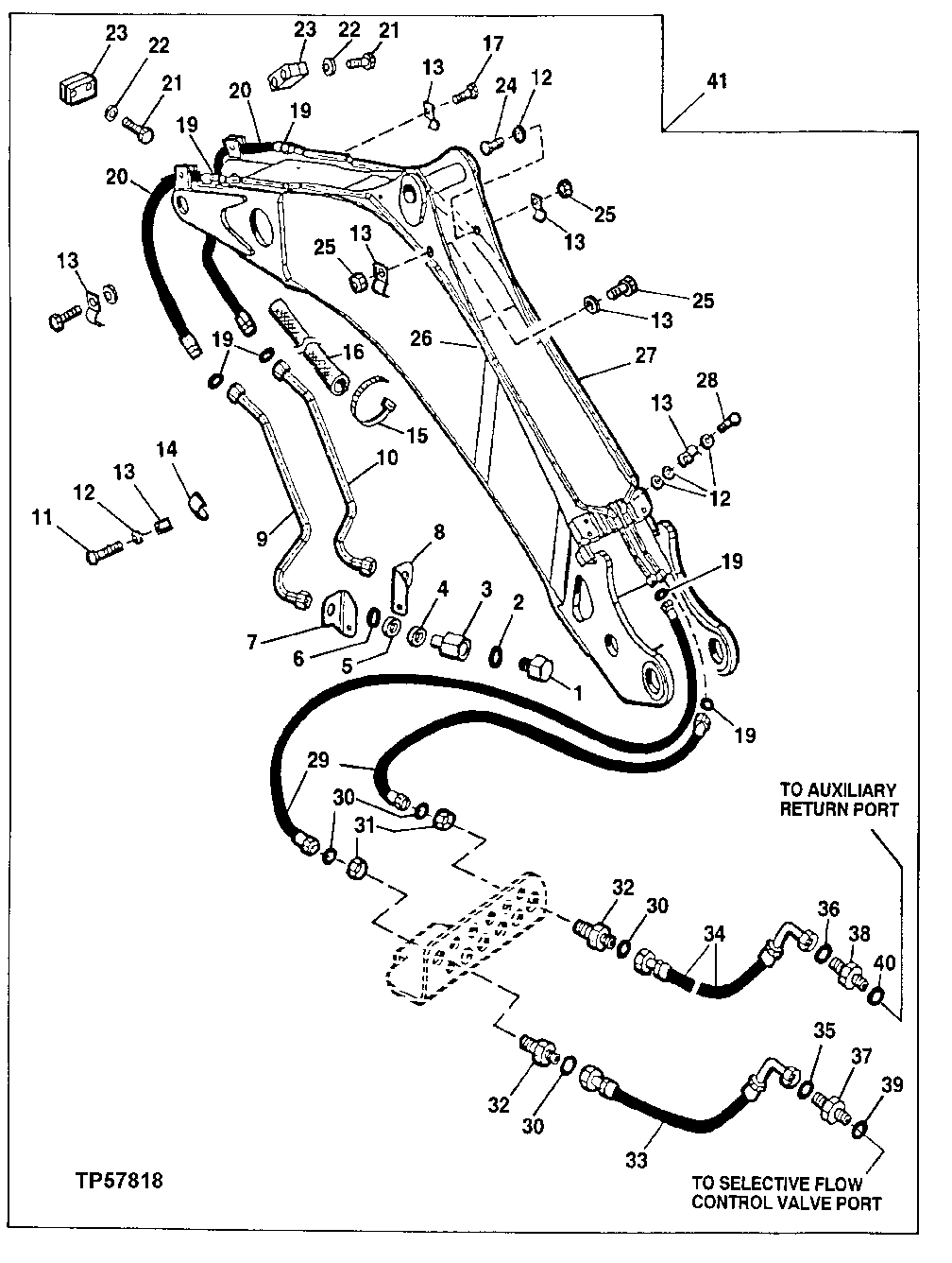 Auxiliary Equipment Hydraulics (Extendable Dipperstick)
