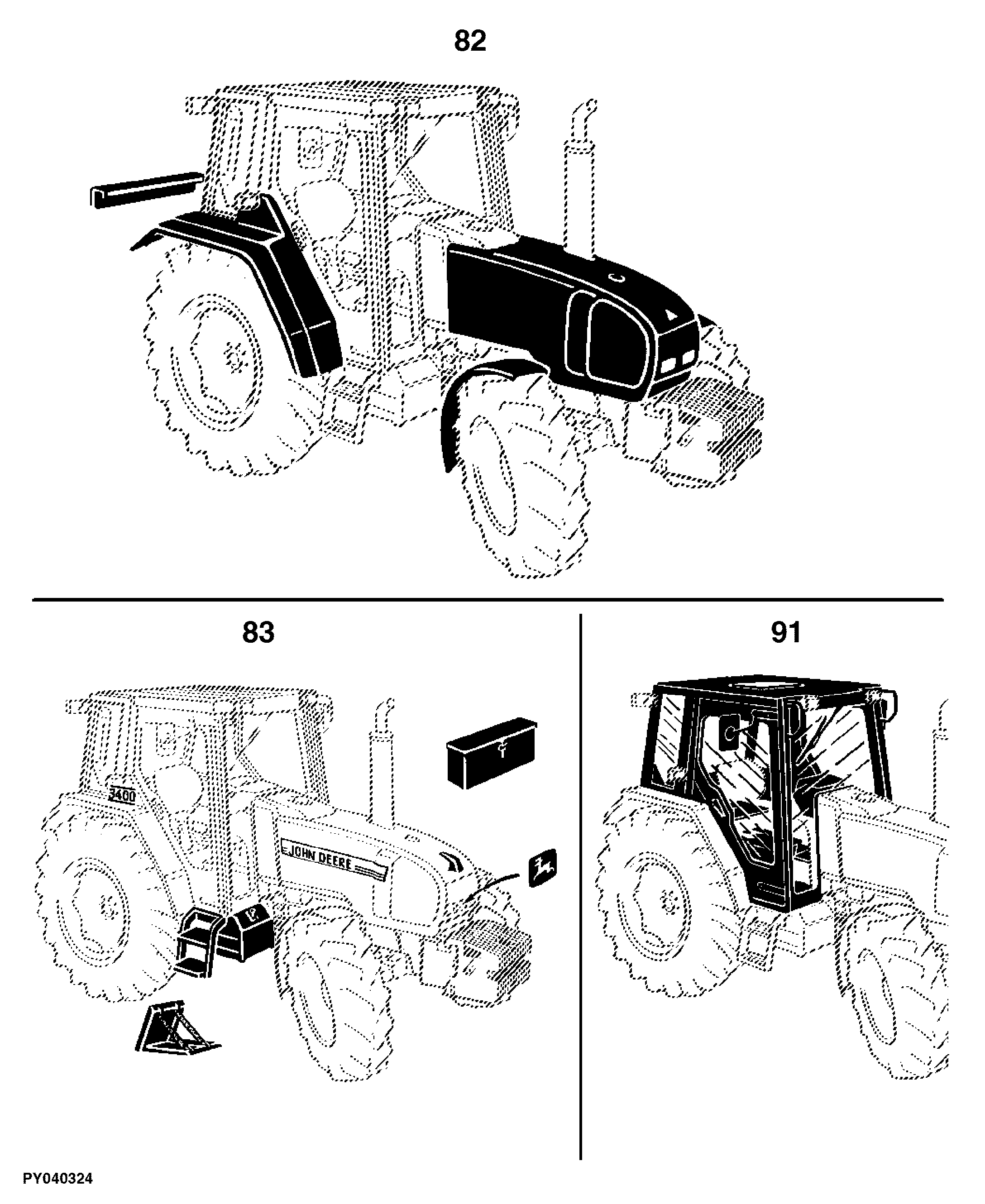 3300, 3300X, 3400, 3400X Tractors (Europe Edition)