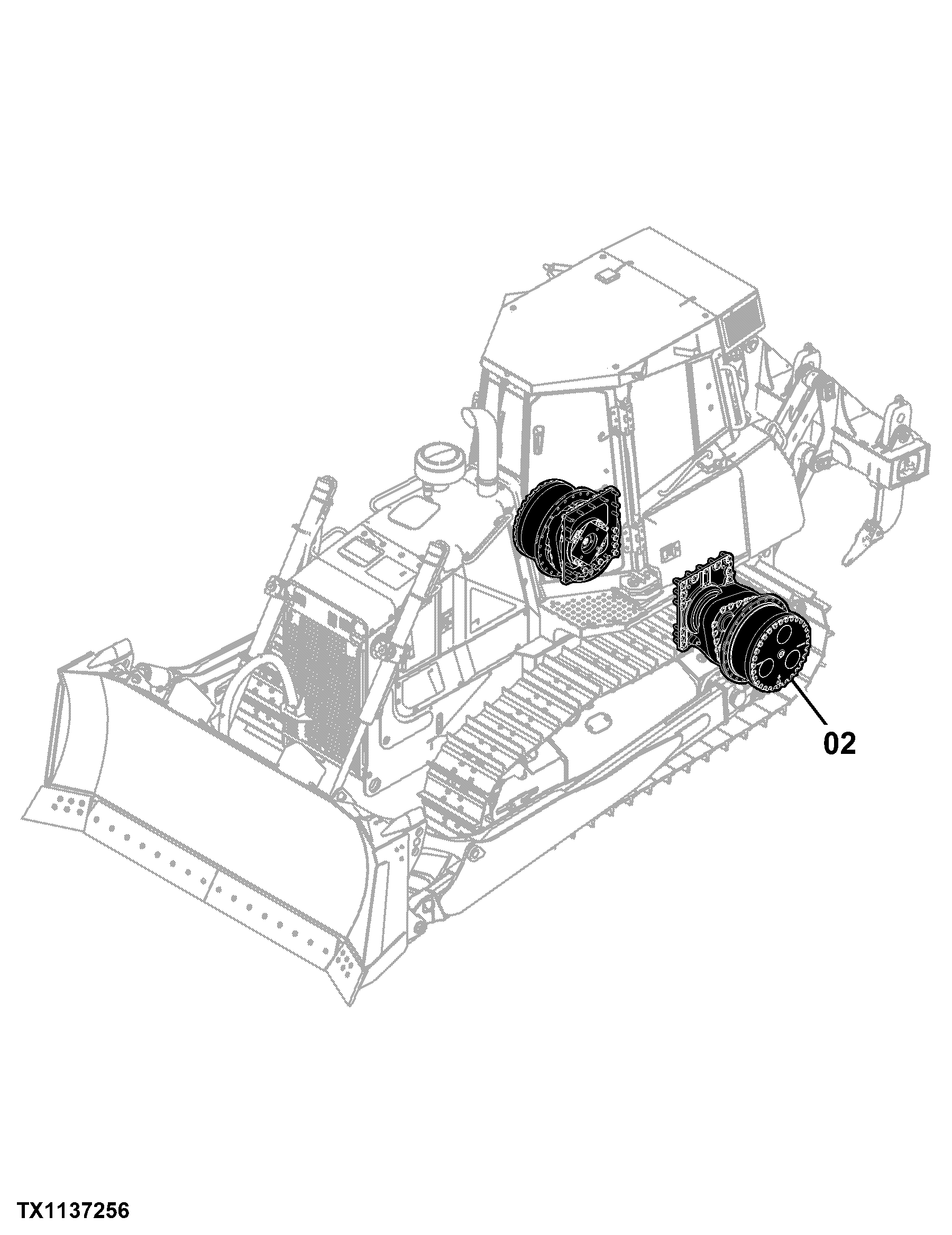750K Crawler Dozer (PIN: 1T0750KX_ _E216966 - 270478) Engine 6068HT074