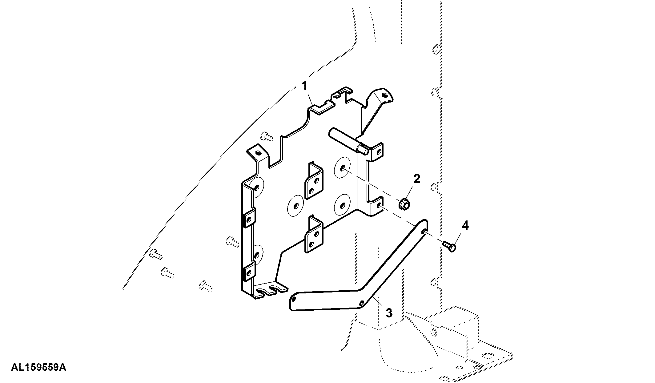 Bracket, Creeper Control Support, OOS ( - 009999)