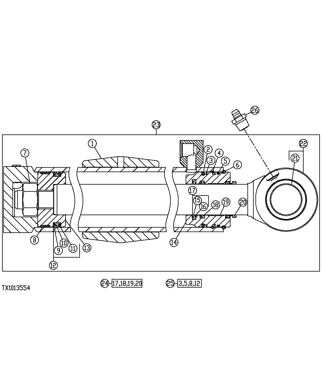 LOADER BUCKET CYLINDER AND REPAIR KIT (881678 - )