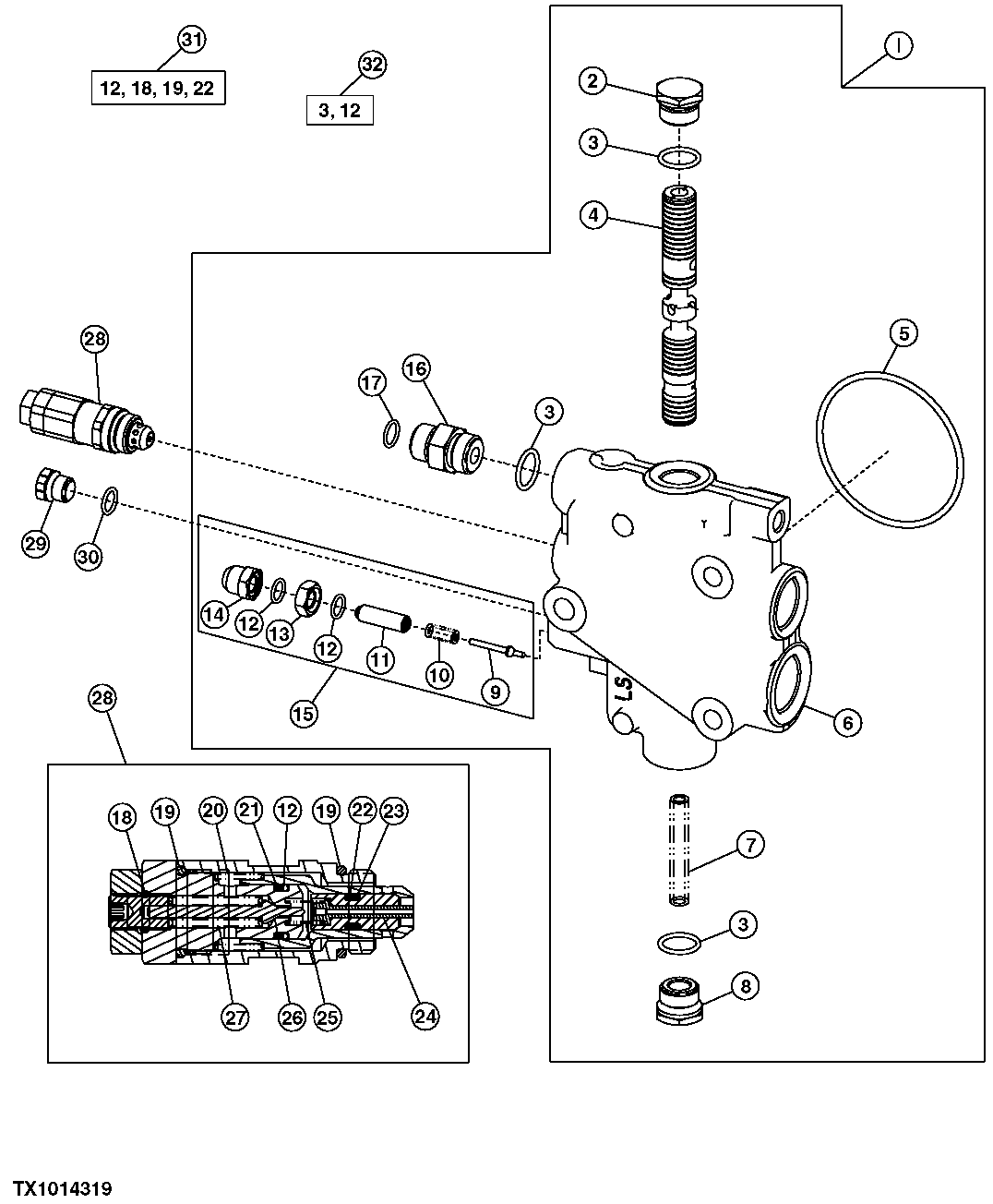 Priority Inlet Section with Load Sense Relief ( - 217841)