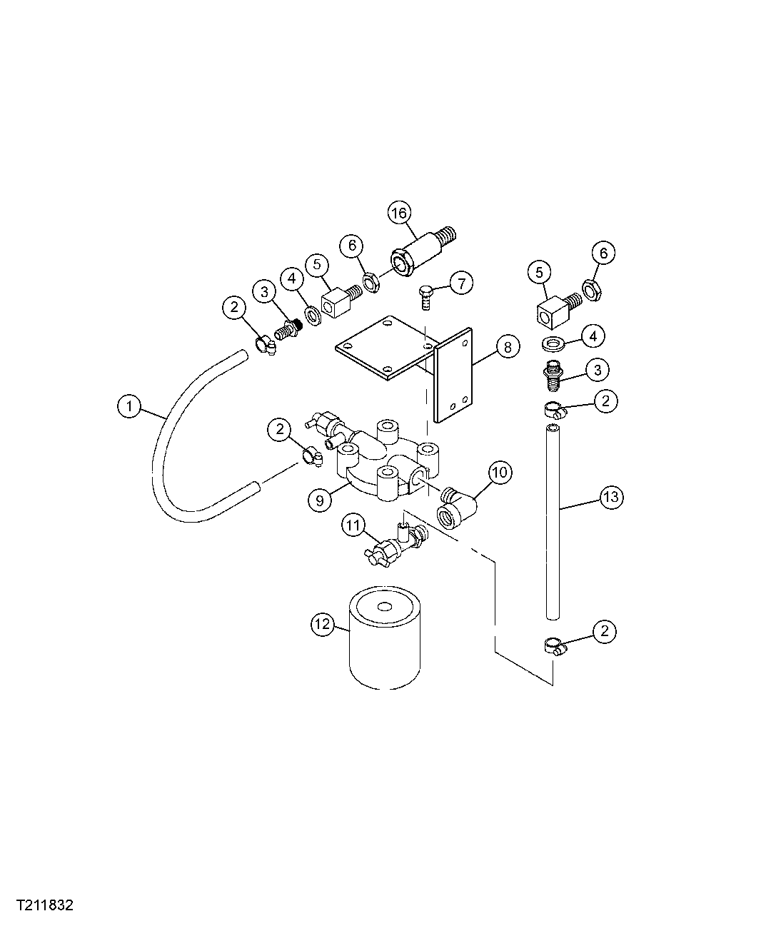 RADIATOR COOLANT FILTER,FILTER HEADER AND BRACKET