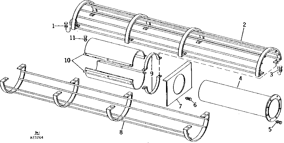 DIP AND POUR ELEVATOR AUGER HOUSING, EXTENSION, AND SHIELD