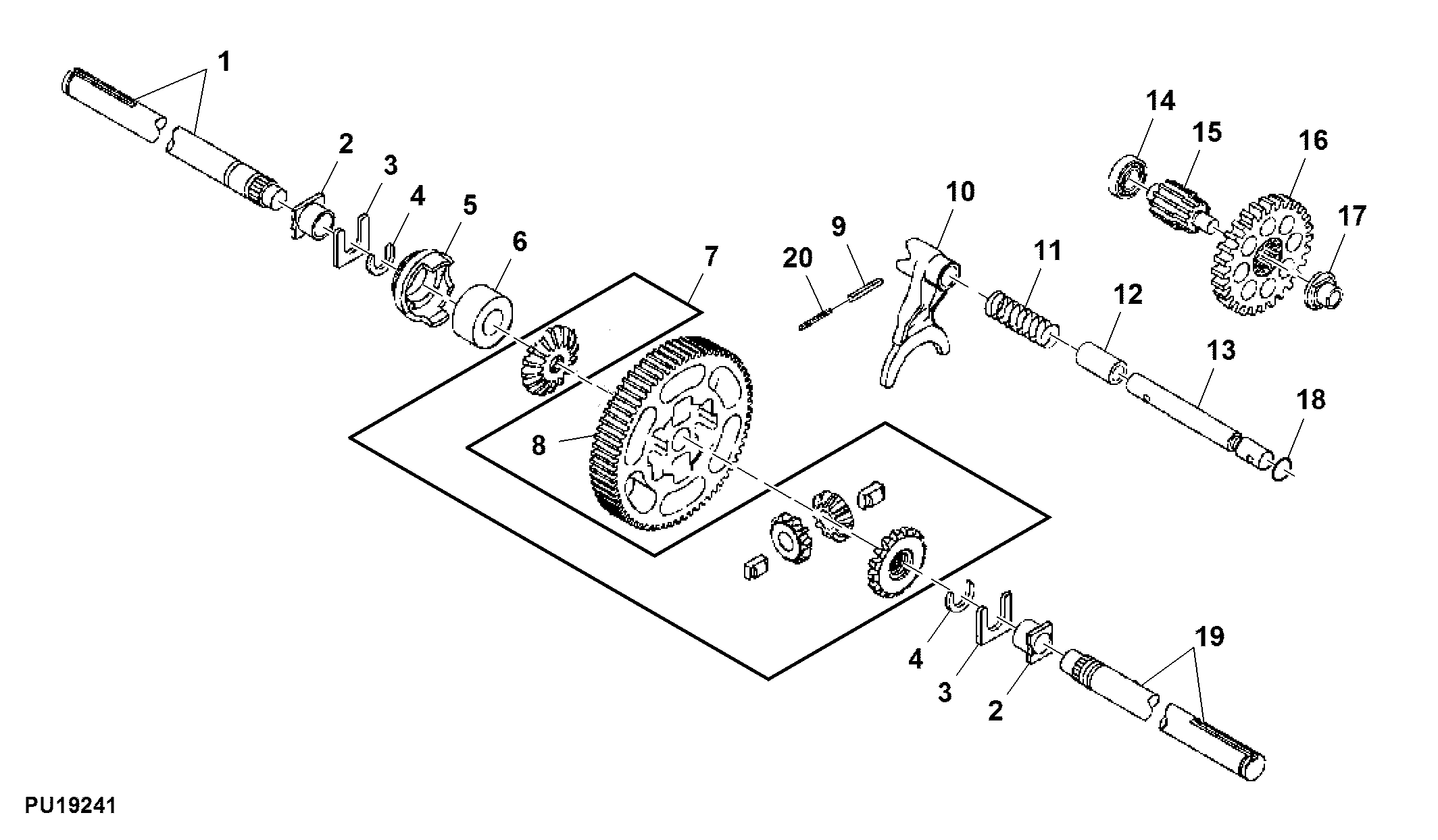 Axle Shaft and Differential Lock, Transaxle