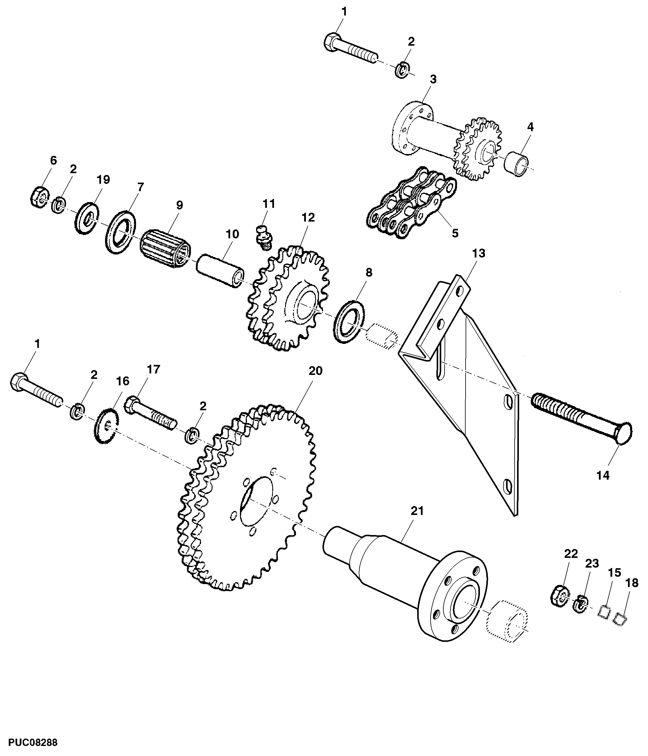 Cylinder Chain Drive (For C6HA Corn Picker Attachment)