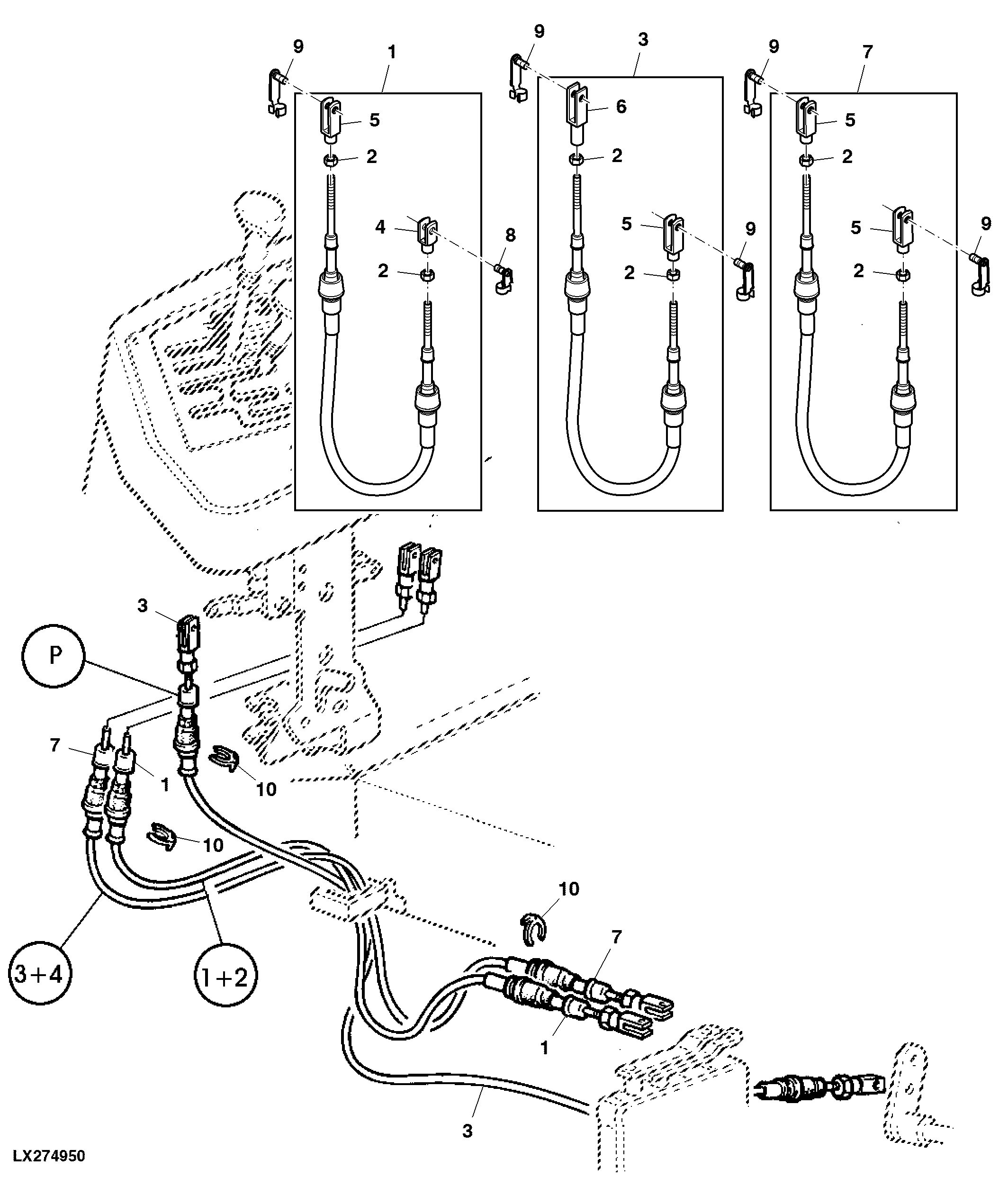 GEAR SHIFT BOWDEN CABLES AND PARKING LOCK (POWRREVERSER)