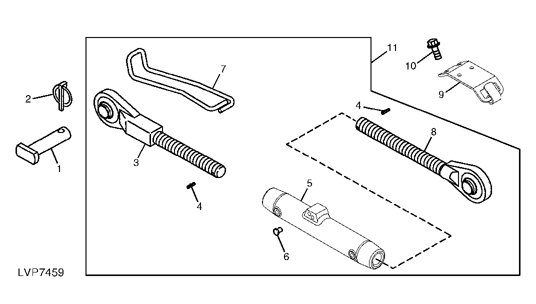 THREE POINT HITCH CENTER LINK (ORIGINAL EQUIPMENT)