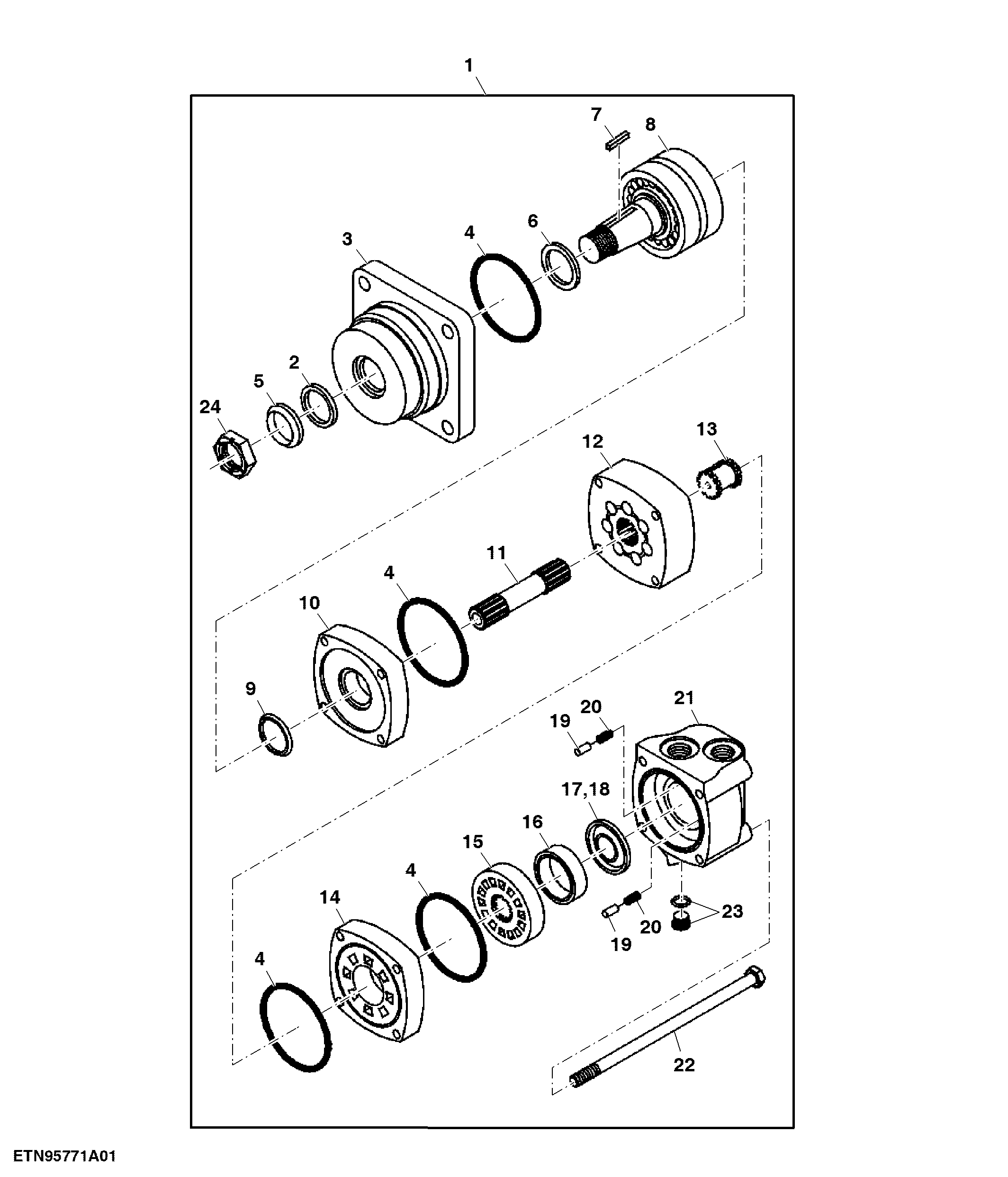 Upper Knockdown Roller Motor Components ( - 200016)