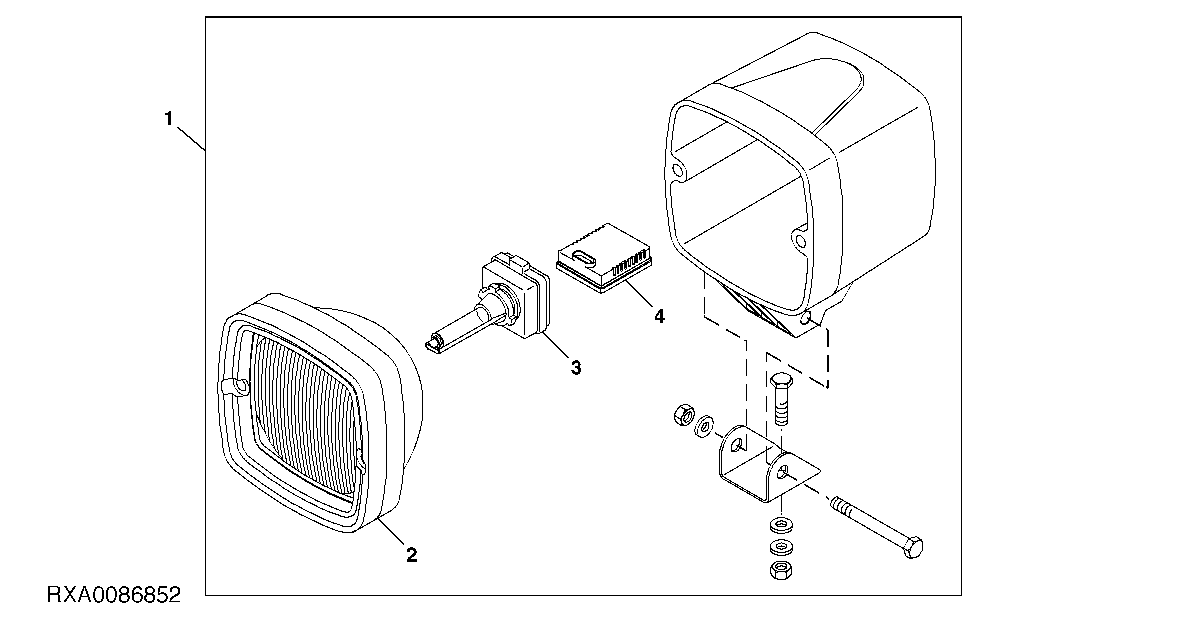 Rear Work Light (Fender) (High Intensity Discharge) (Service Only)