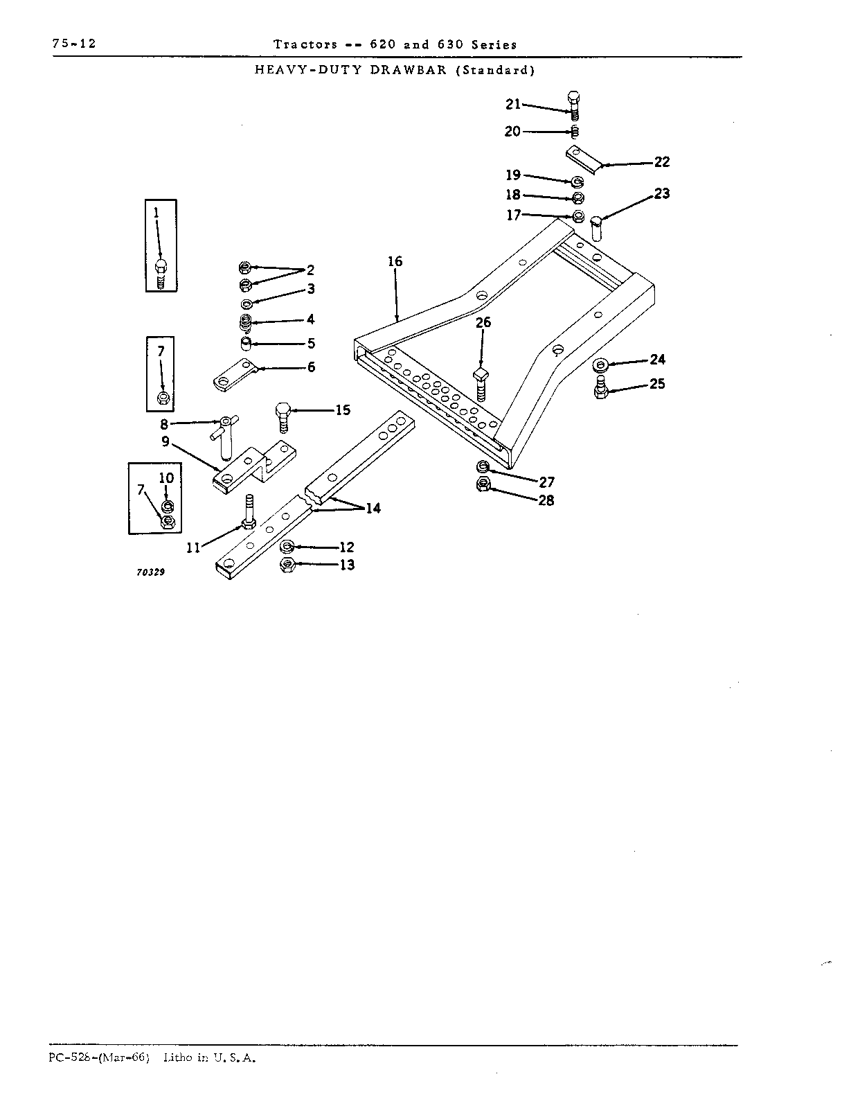Heavy-duty drawbar (Standard)