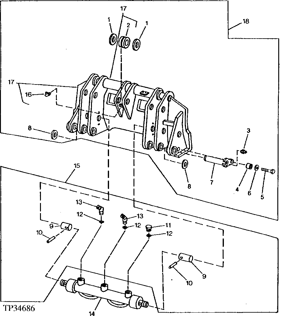 Attachment Coupler Hydraulics, For Use With Tool Carrier or Log Loader (536200 - )
