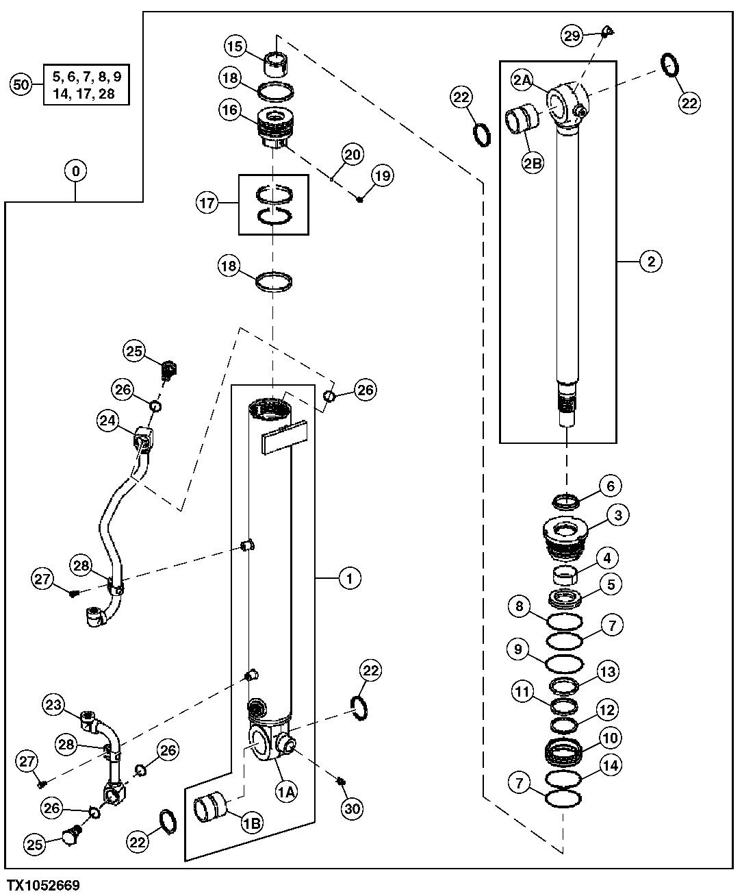 REPLACEMENT BOOM CYLINDER COMPONENTS (CANOPY)