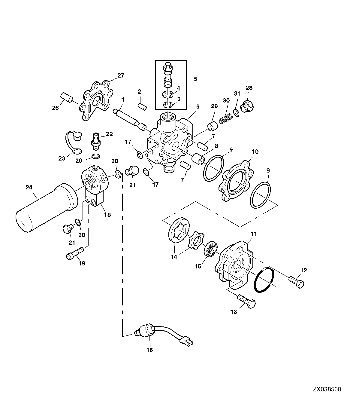 HYDROSTATIC DRIVE CHARGE PUMP FOR AUTOMATIC FEED RATE SYSTEM