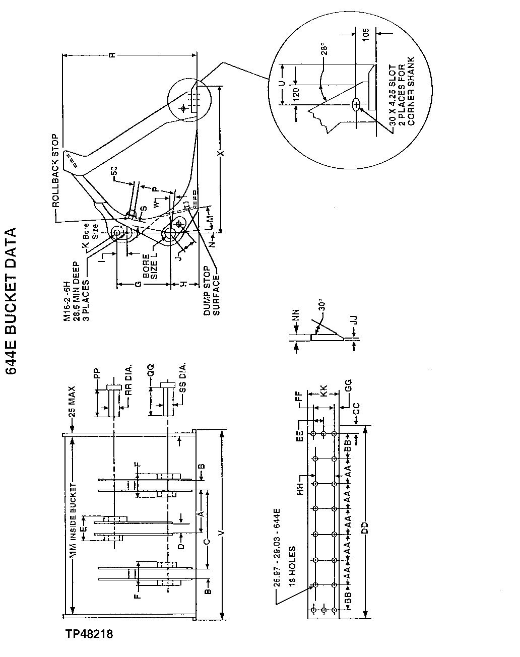 644E BUCKET DATA