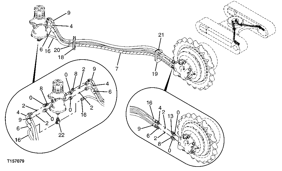 PROPEL HOSES (ROTARY MANIFOLD TO PROPEL MOTOR)