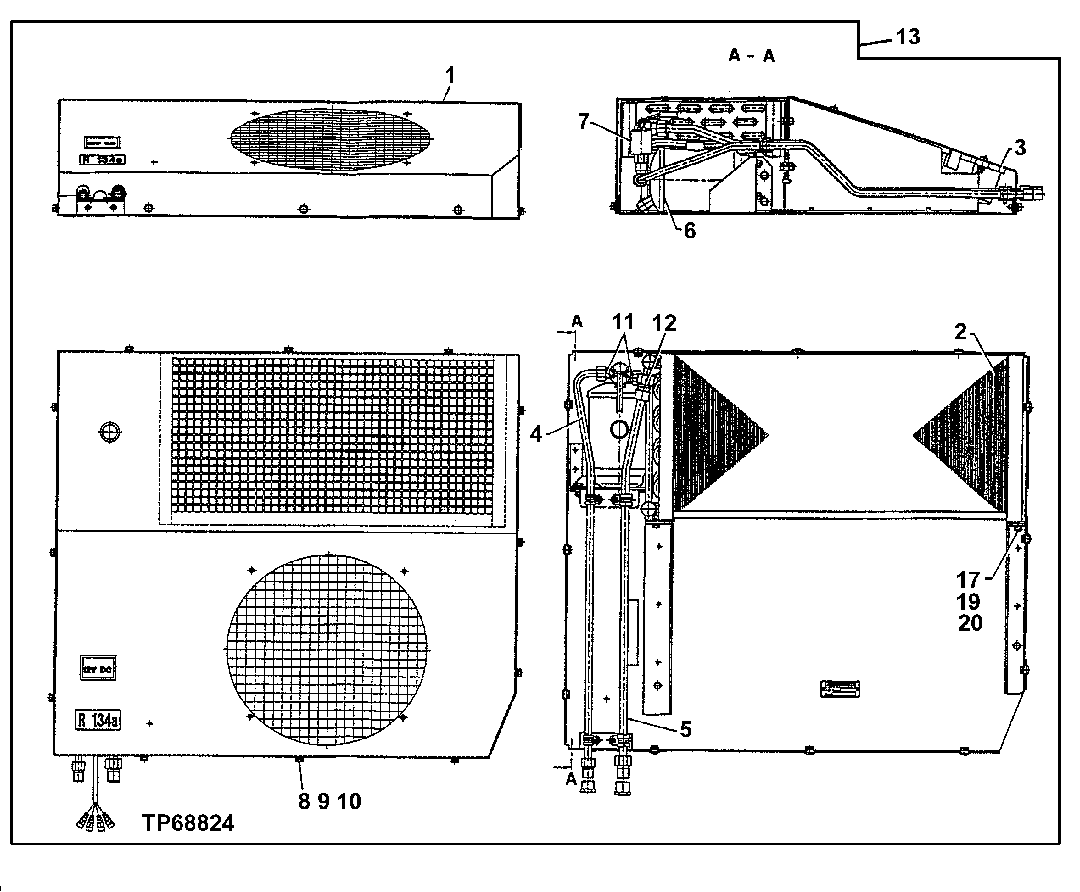 AIR CONDITIONER UNIT (WITH DOOR MOUNTED AIR CONDITIONING) (SN -686399)