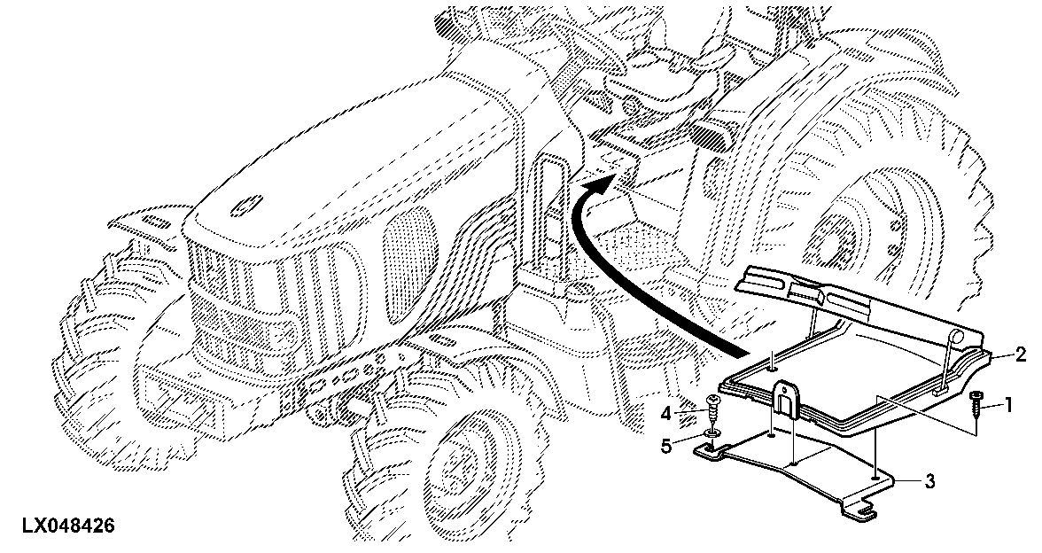 HOLDER FOR OPERATOR'S MANUAL (OPEN OPERATOR'S STATION)